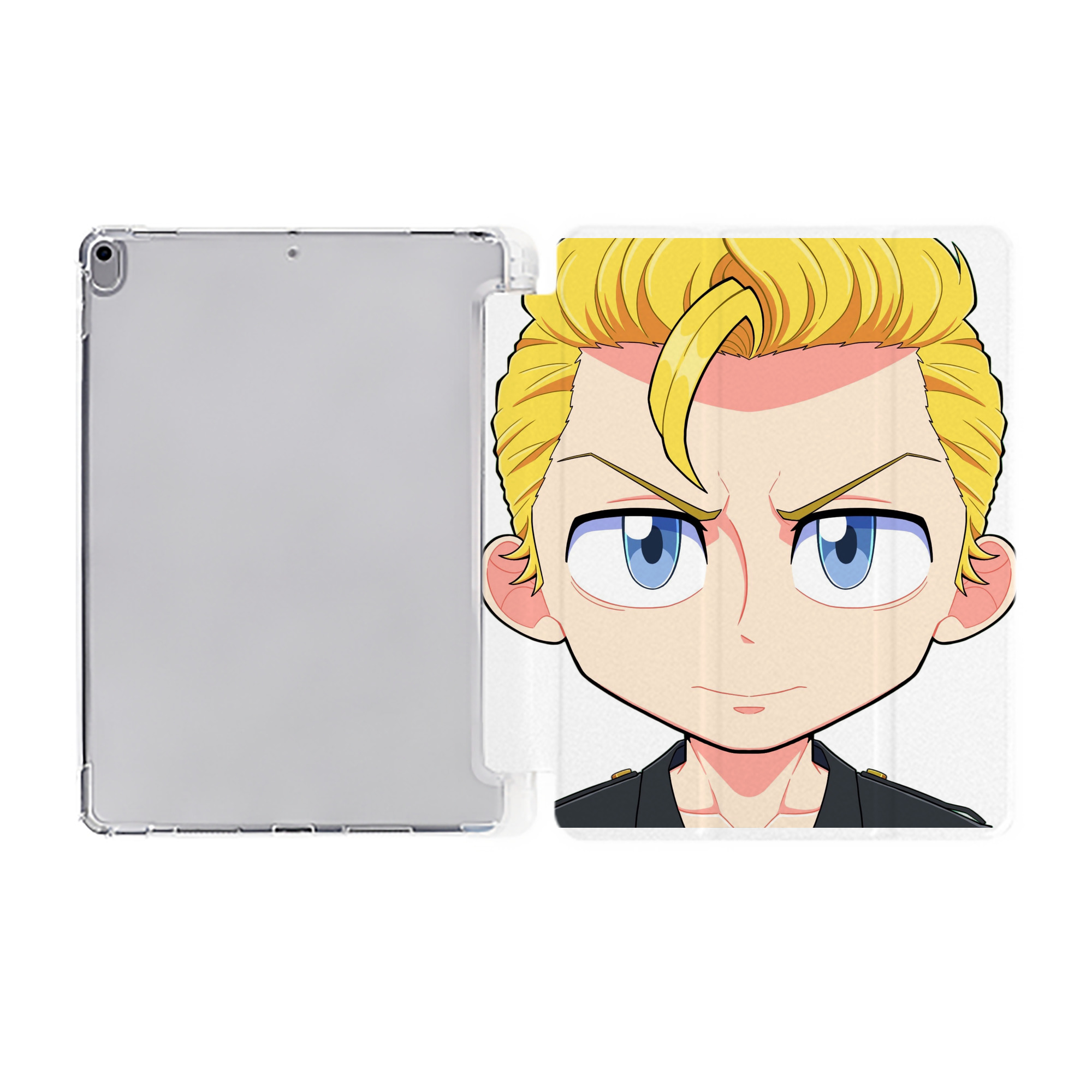 （画像用） 東京リベンジャーズ Tokyo Revengers IPad ケース ペン収納付き 三つ折りスタンド PUレザー×シリコン 対応機種9.5/10.5/10.9インチ